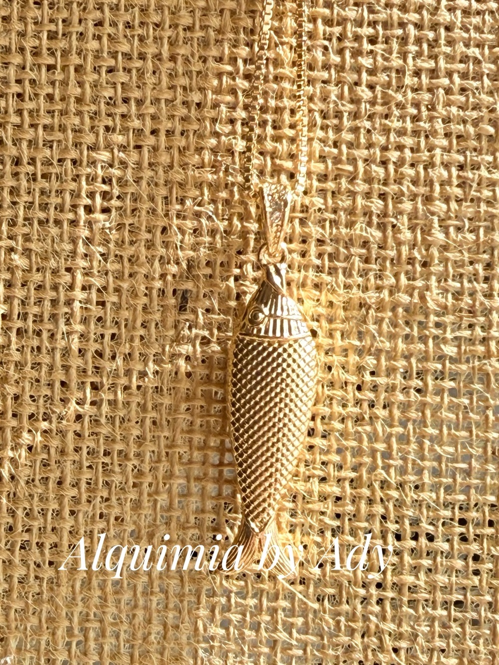 Alquimia Gold Fish Pendant Necklace